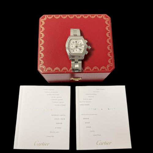 Montre Cartier Roadster - Montre chronographe automatique en acier 58 Facettes MT43366