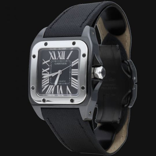 Montre Cartier Santos 100 - Montre automatique homme en acier 58 Facettes MT43373