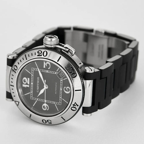 Montre CARTIER - PASHA - Montre en acier à boitier rond à mouvement automatique 58 Facettes B240623
