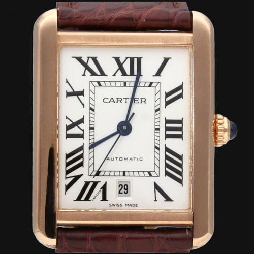 Montre Cartier Tank Solo XL - Montre en or rose et acier 58 Facettes MT43616