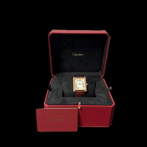 Montre Cartier Tank Solo XL - Montre en or rose et acier 58 Facettes MT43616