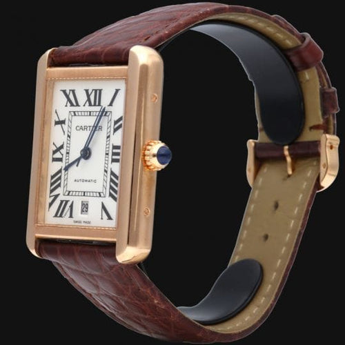 Montre Cartier Tank Solo XL - Montre en or rose et acier 58 Facettes MT43616