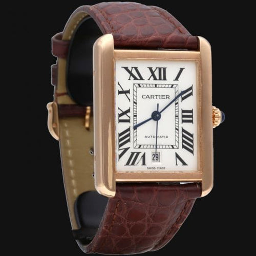 Montre Cartier Tank Solo XL - Montre en or rose et acier 58 Facettes MT43616