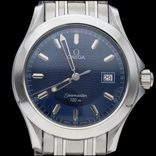 Montre Omega Seamaster 120M - Montre homme en acier, cadran bleu 58 Facettes MT38978
