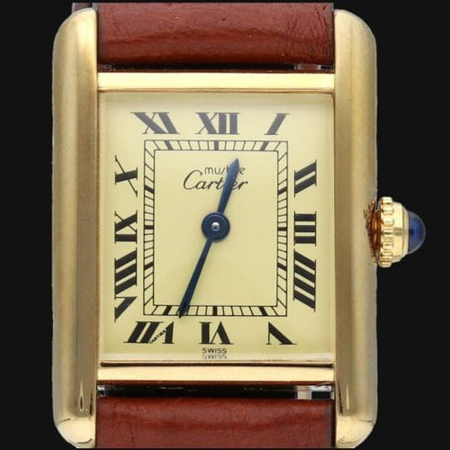 Montre Cartier Tank Vermeil - Montre femme à quartz plaquée or 58 Facettes MT43488