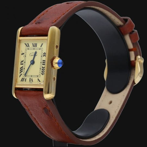 Montre Cartier Tank Vermeil - Montre femme à quartz plaquée or 58 Facettes MT43488