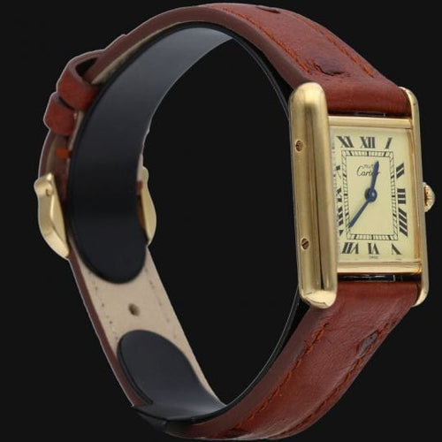 Montre Cartier Tank Vermeil - Montre femme à quartz plaquée or 58 Facettes MT43488