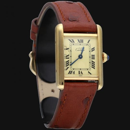 Montre Cartier Tank Vermeil - Montre femme à quartz plaquée or 58 Facettes MT43488
