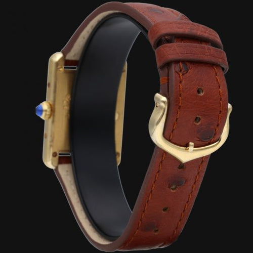 Montre Cartier Tank Vermeil - Montre femme à quartz plaquée or 58 Facettes MT43488