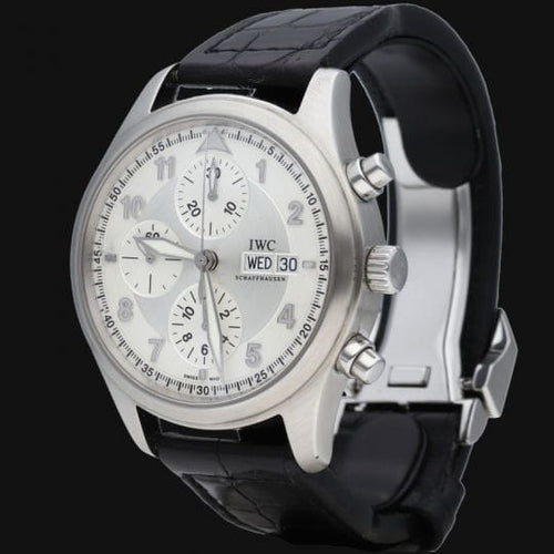 Montre IWC Spitfire - Montre chronographe automatique homme en acier 58 Facettes MT43454