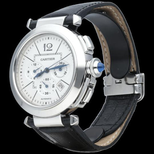 Montre Cartier Pasha - Montre chronographe automatique en acier 42 mm 58 Facettes MT44021