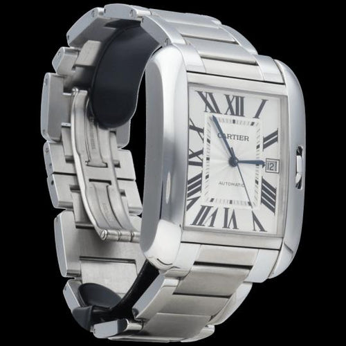 Montre Cartier Tank Anglaise XL - Montre homme automatique en acier 58 Facettes MT44066