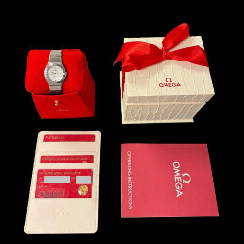 Montre Omega Constellation - Montre femme 28 mm en acier 58 Facettes MT43989