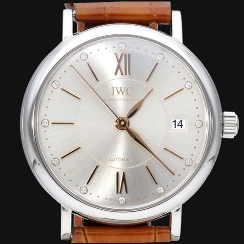 Montre IWC Portofino - Montre automatique 37 mm en acier 58 Facettes MT43609