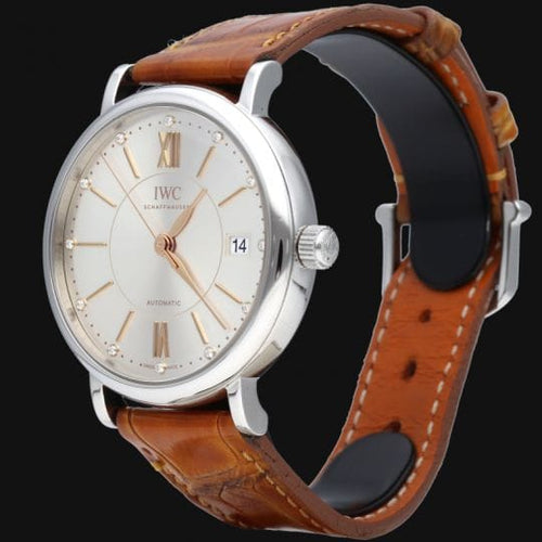 Montre IWC Portofino - Montre automatique 37 mm en acier 58 Facettes MT43609