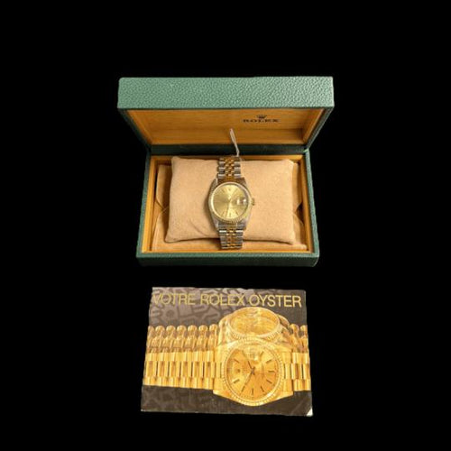 Montre Rolex Datejust 36 - Montre automatique en or jaune et acier 58 Facettes MT44127