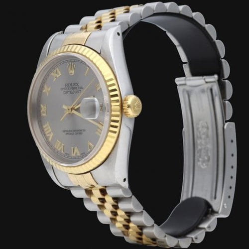 Montre Rolex Datejust 36 - Montre en or jaune 18K et acier 58 Facettes MT44128