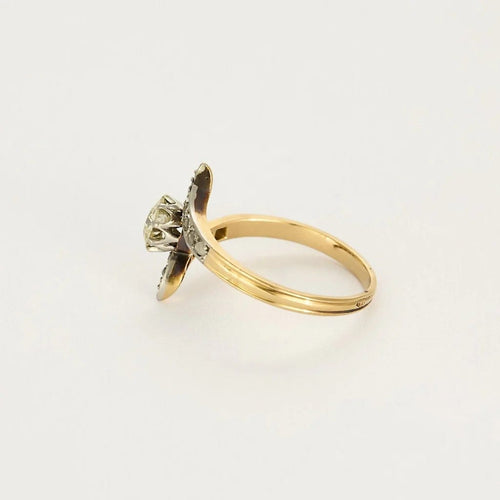Bague 53 Bague en or jaune et blanc, diamants 58 Facettes B250579