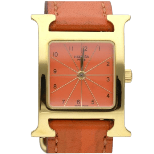 Montre Hermès Heure H - Montre femme quartz plaqué or 21 mm 58 Facettes MT43551
