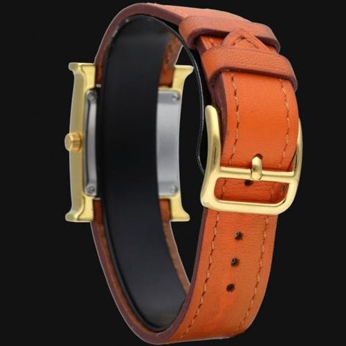 Montre Hermès Heure H - Montre femme quartz plaqué or 21 mm 58 Facettes MT43551