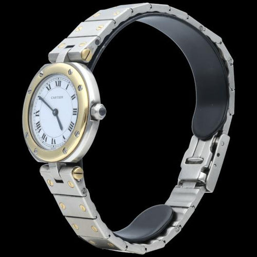 Montre Cartier Santos - Montre ronde quartz en or jaune et acier 58 Facettes MT44395