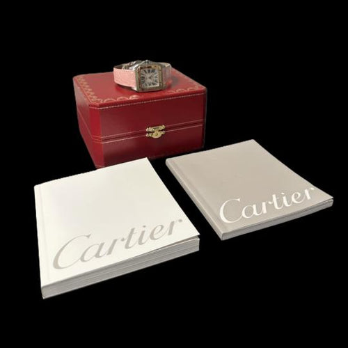 Montre Cartier Santos 100 - Montre automatique en or rose et acier 58 Facettes MT44406