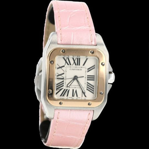 Montre Cartier Santos 100 - Montre automatique en or rose et acier 58 Facettes MT44406