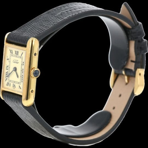 Montre Cartier Tank Vermeil - Montre femme à remontage manuel plaqué or 58 Facettes MT43324