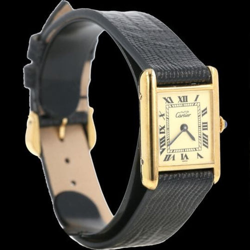 Montre Cartier Tank Vermeil - Montre femme à remontage manuel plaqué or 58 Facettes MT43324