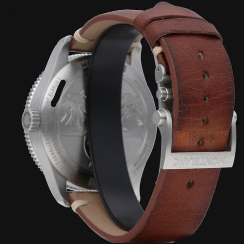 Montre Montblanc 1858 Geosphere - Montre automatique homme en acier 58 Facettes MT44313