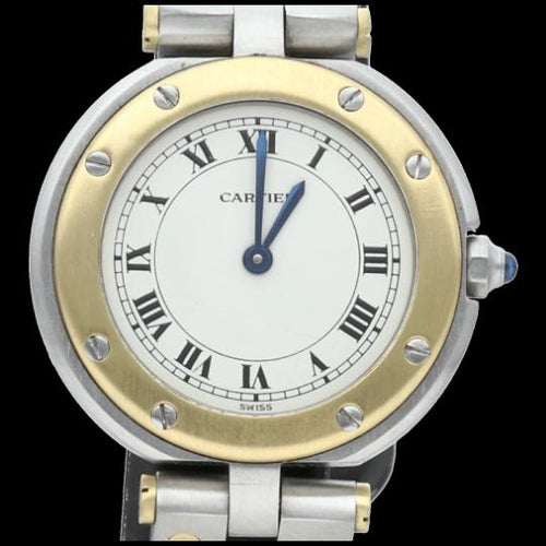 Montre Cartier Santos - Montre ronde femme en or jaune et acier 58 Facettes MT44413