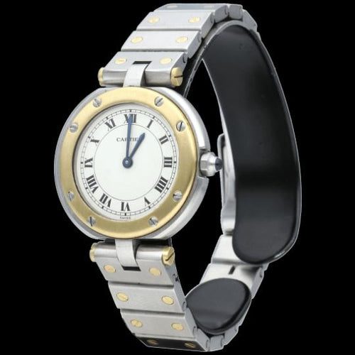Montre Cartier Santos - Montre ronde femme en or jaune et acier 58 Facettes MT44413
