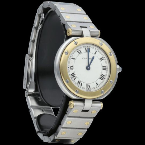 Montre Cartier Santos - Montre ronde femme en or jaune et acier 58 Facettes MT44413