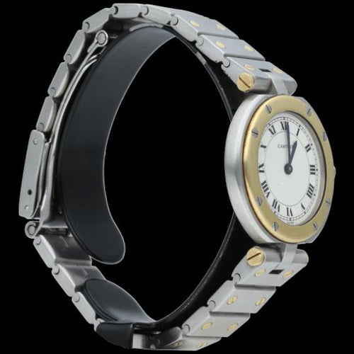 Montre Cartier Santos - Montre ronde femme en or jaune et acier 58 Facettes MT44413