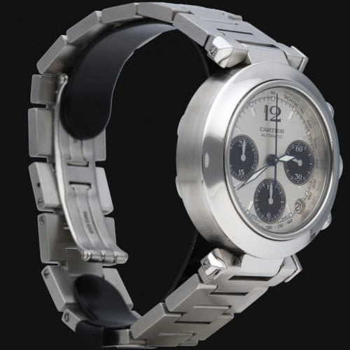 Montre Cartier Pasha - Montre chronographe automatique en acier 36 mm 58 Facettes MT44369