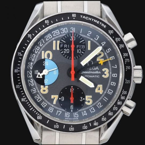 Montre Omega Speedmaster - Montre chronographe Day-Date en acier 58 Facettes MT42835