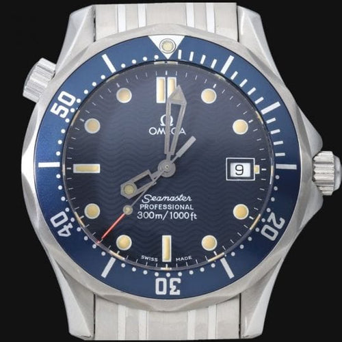 Montre Omega Seamaster 300M - Montre homme en acier, cadran bleu 58 Facettes MT44492