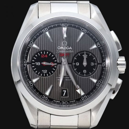 Montre Omega Seamaster Aqua Terra - Montre GMT chronographe en acier 58 Facettes MT44080