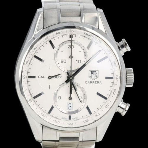 Montre TAG Heuer Carrera - Montre chronographe Calibre 1887 en acier 58 Facettes MT44496
