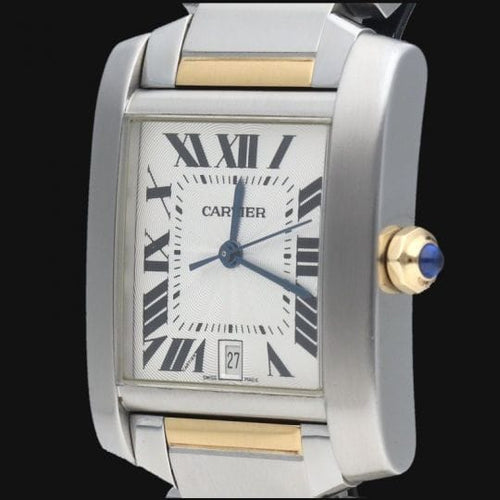Montre Cartier Tank Française GM - Montre en or jaune et acier 58 Facettes MT43970