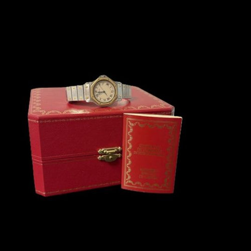 Montre Cartier - Montre Santos Ronde Octagon en or jaune 18K et acier 58 Facettes MT45329