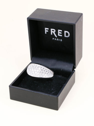 Bague 53 FRED Bague Candy or blanc diamants 58 Facettes 1211.8