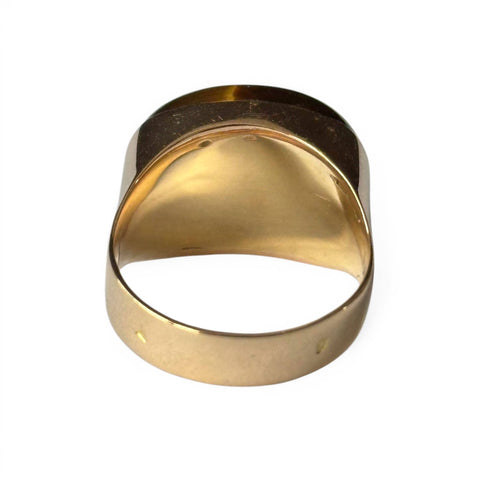 Bague 52 Bague chevalière œil de tigre en or jaune 18 carats 58 Facettes 347