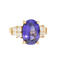 Bague 52 Vintage - Bague cocktail en or jaune 18K tanzanite et diamants 58 Facettes 2399
