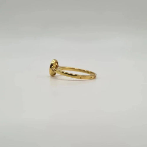 Bague 52 Solitaire - Bague en or jaune 18 carats et citrine ovale 58 Facettes