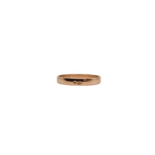 Bague 59 Alliance en or rose 18 carats 58 Facettes
