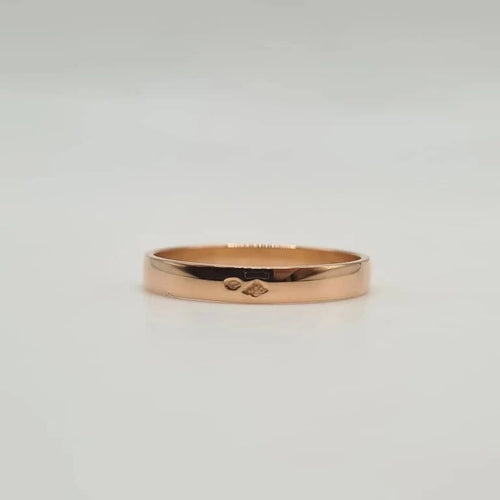 Bague 59 Alliance en or rose 18 carats 58 Facettes