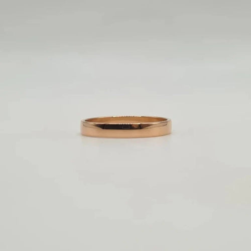 Bague 59 Alliance en or rose 18 carats 58 Facettes