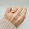 Bague 59 Alliance en or rose 18 carats 58 Facettes
