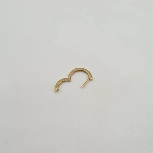 Boucles d'oreilles Créoles or jaune 18 carats serties de diamants 58 Facettes